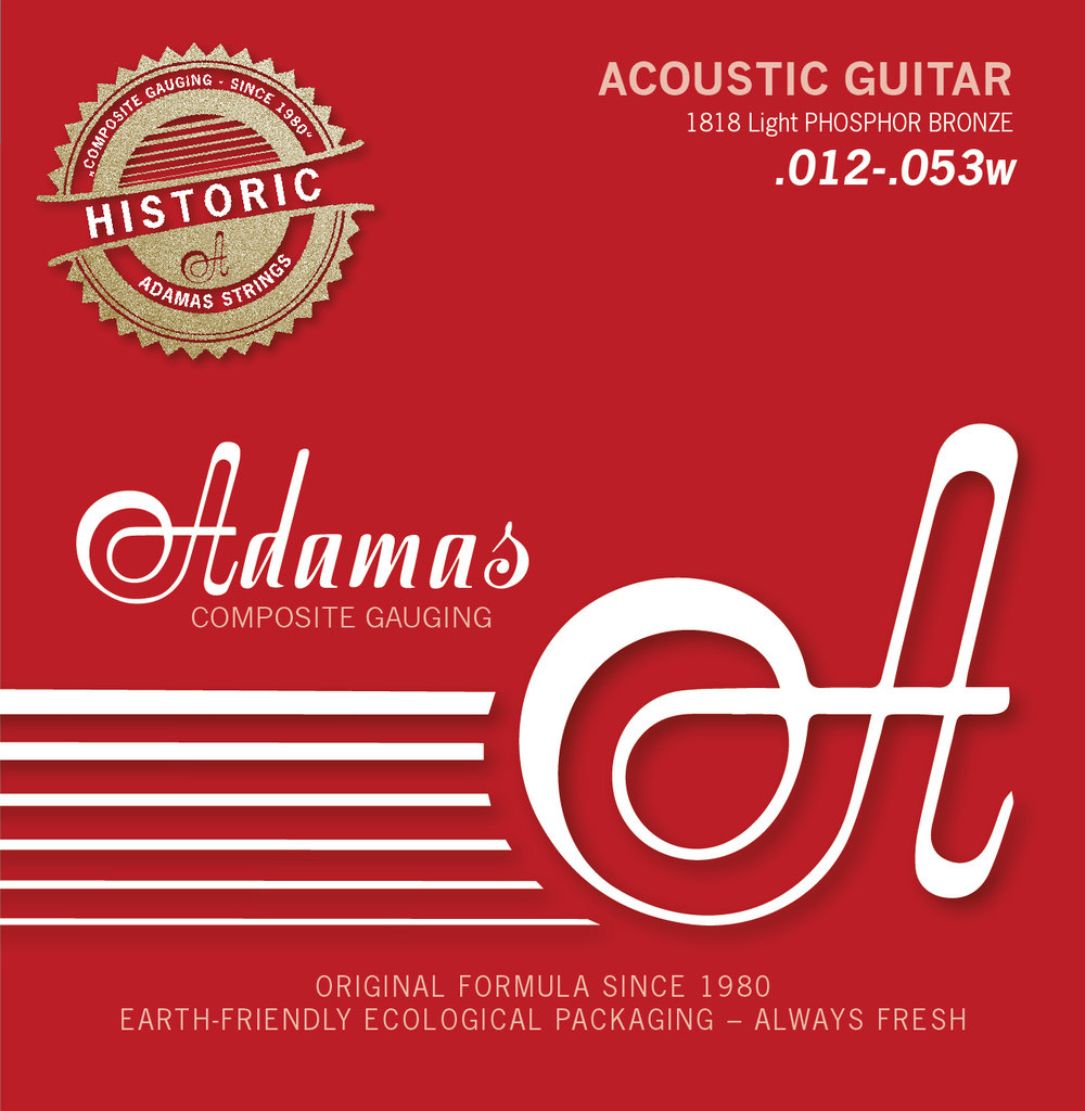 Adamas 1818 Saiten für Akustikgitarre Phosphor Bronze Light 12