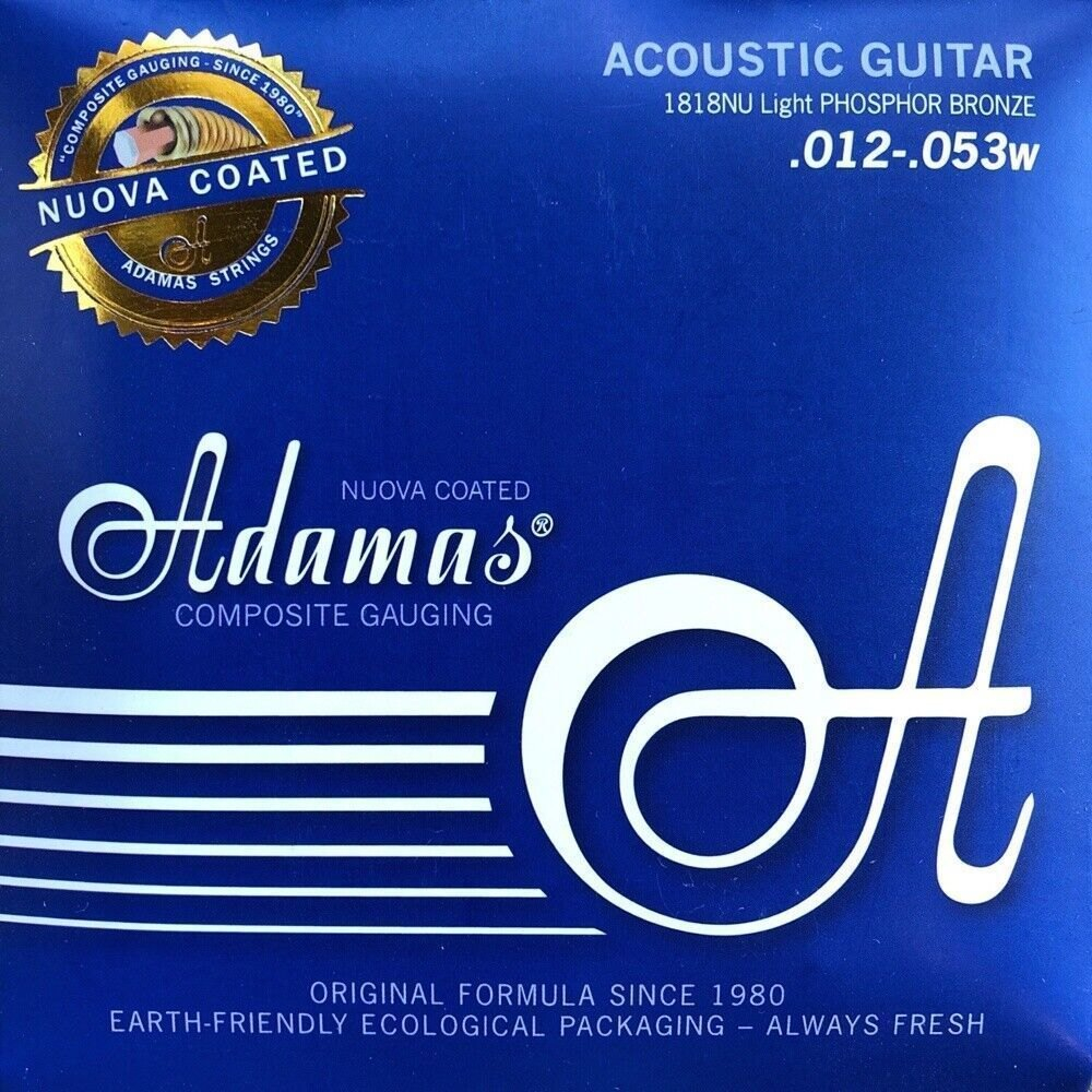 Adamas 1818NU Saiten für Akustikgitarre Nuova Coated Phosphor Bronze Light 12
