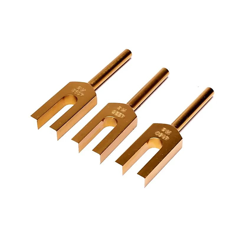 Angel Tuners - Set von 3 Stimmgabeln 4096 / 4160 / 4225 Hz (goldfarben)