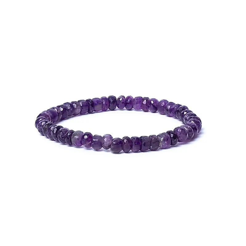 Armband - AA-Qualität facettierter Amethyst, 8mm