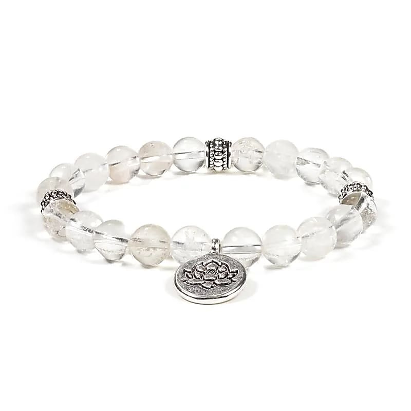 Armband - Klarer Quarz, Lotus