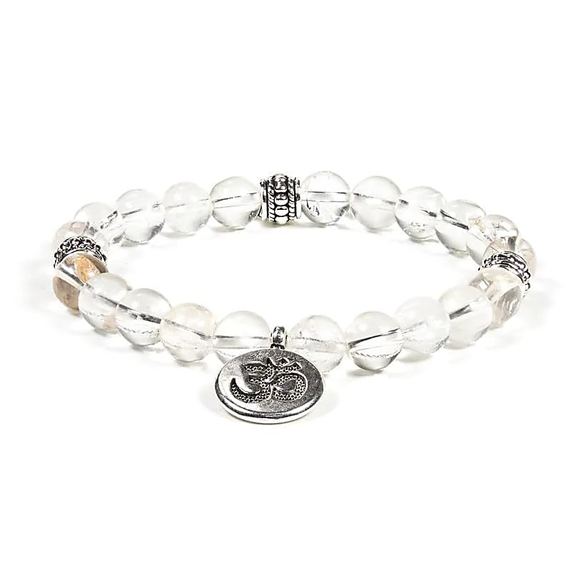 Armband - Klarer Quarz, Om
