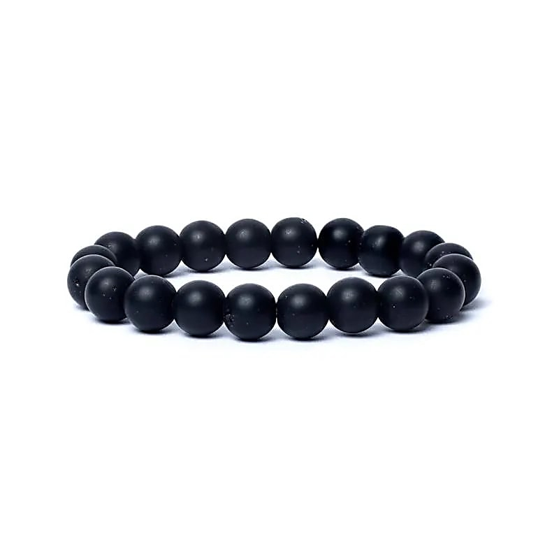 Armband - Mattes Schwarz Onyx, AA Qualität