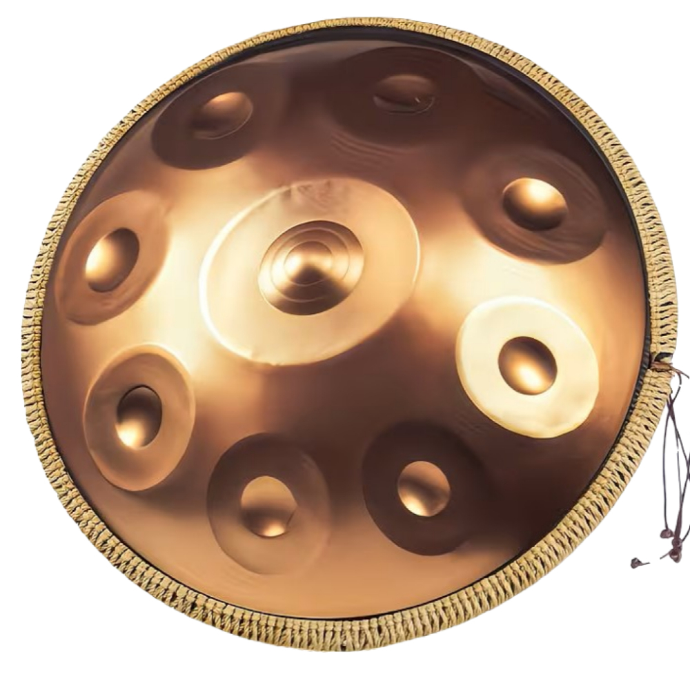 Authentische Handpan D-Moll 432 Hz 9 Töne 56 cm Gold
