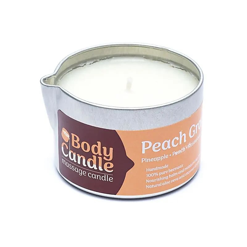 Bienenwachs-Massagekerze - Peach Grace (Pfirsich, Ananas & Palisander), 100 ml