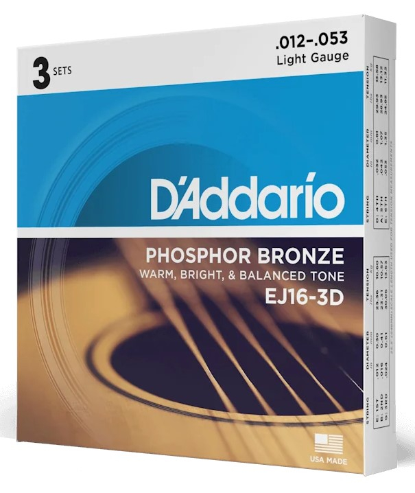 D'Addario EJ26 Phosphor Bronze - Saiten für Akustikgitarre 11-52