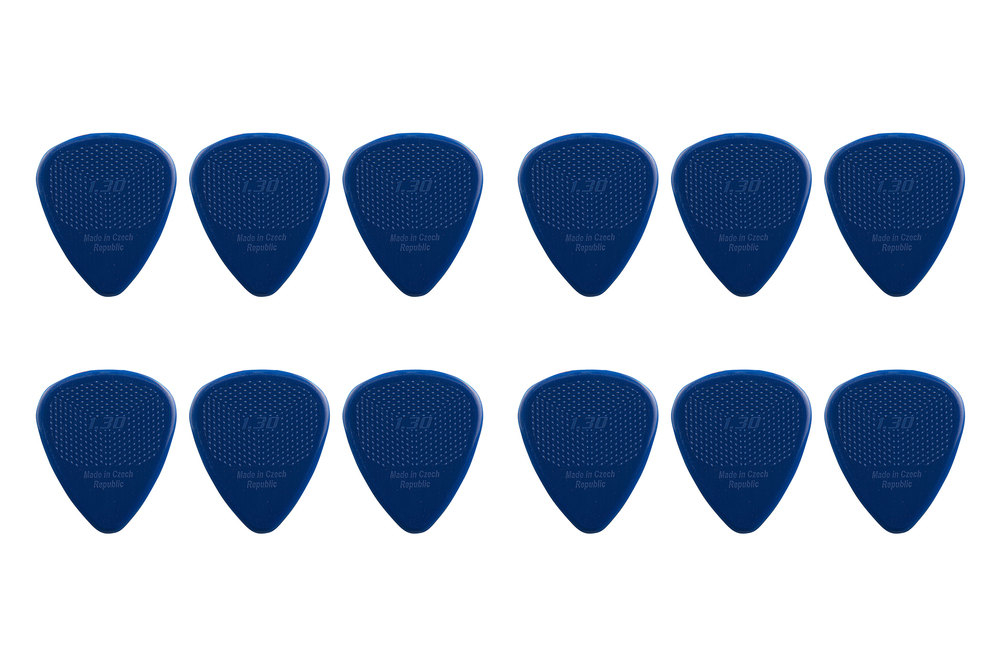 D-Grip 351 Plektrum Dark Blue 1,3 mm Set 12 Stück Nylon Janicek