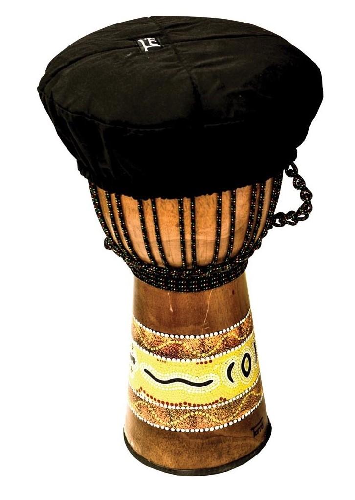Djembe- und Schamanentrommelhülle - Hautschutz 30-33 CM schwarz