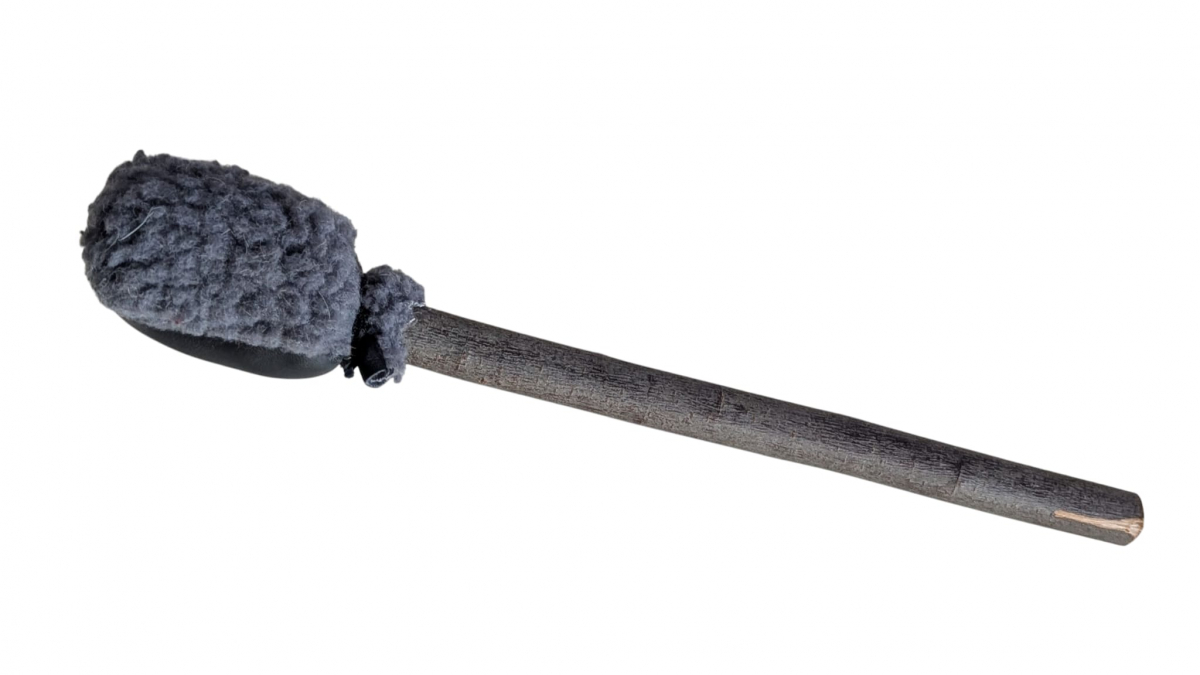 Doppelseitiger Schlägel für Schamanentrommel Leder + Schafswolle