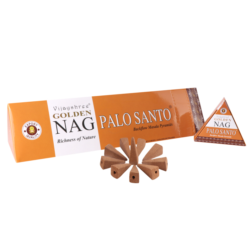 Duftkegel GOLDEN NAG - fließender Rauch - Palo Santo