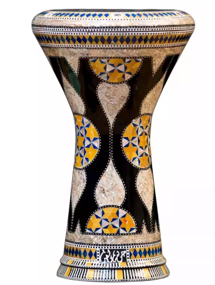Gawharet EL Fan - Doumbek (Darbuka) Perlmutt - Der Goldene Stern, 22x45cm