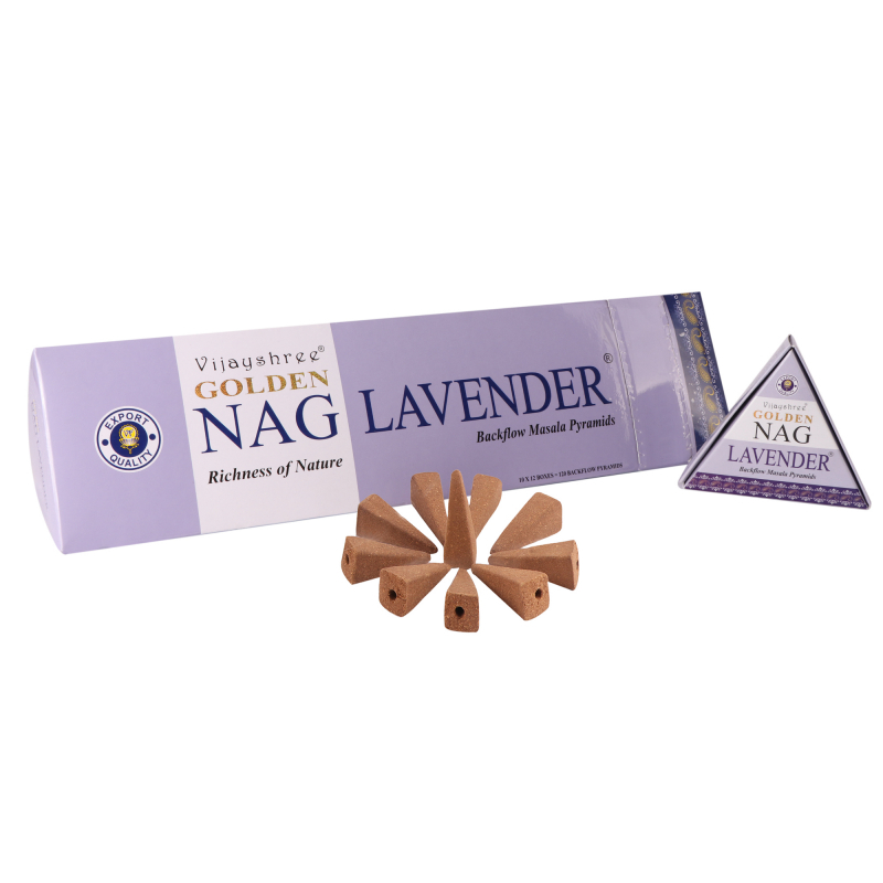 GOLDEN NAG Duftkegel - fließender Rauch - Lavendel