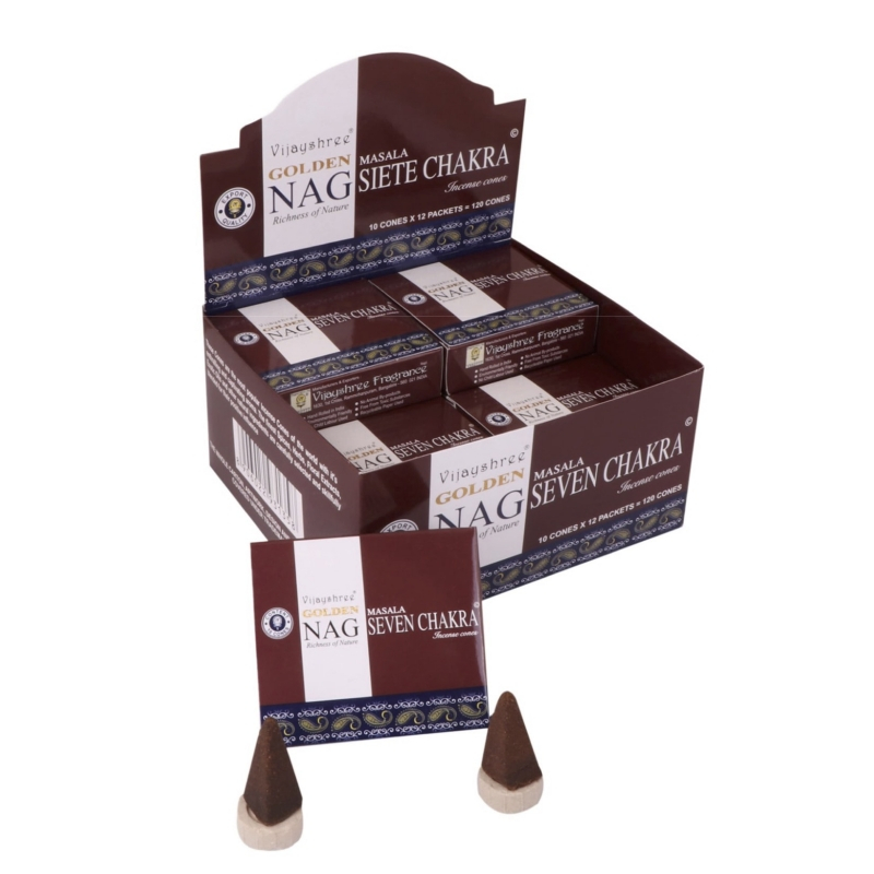 GOLDEN NAG Masala Duftkegel - Sieben Chakren
