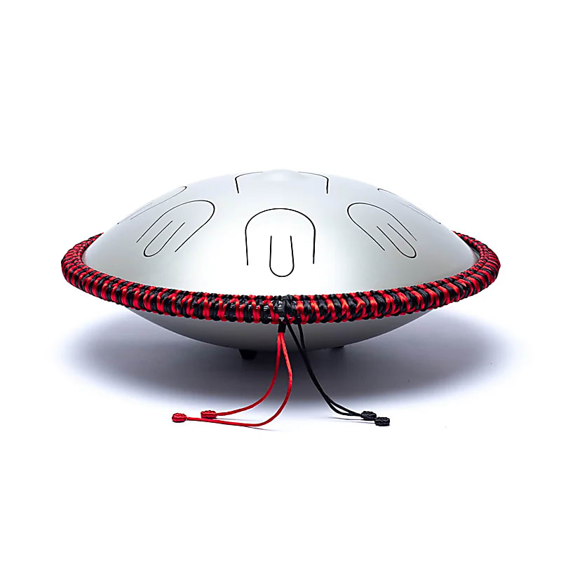 Hluru Hybrid Handpan - Zungentrommel - 9 Töne D-Moll (moll) Grau