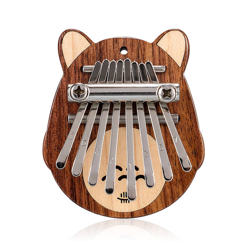 Hluru Mini Kalimba 7-Ton C-Dur (Dur) Walnuss
