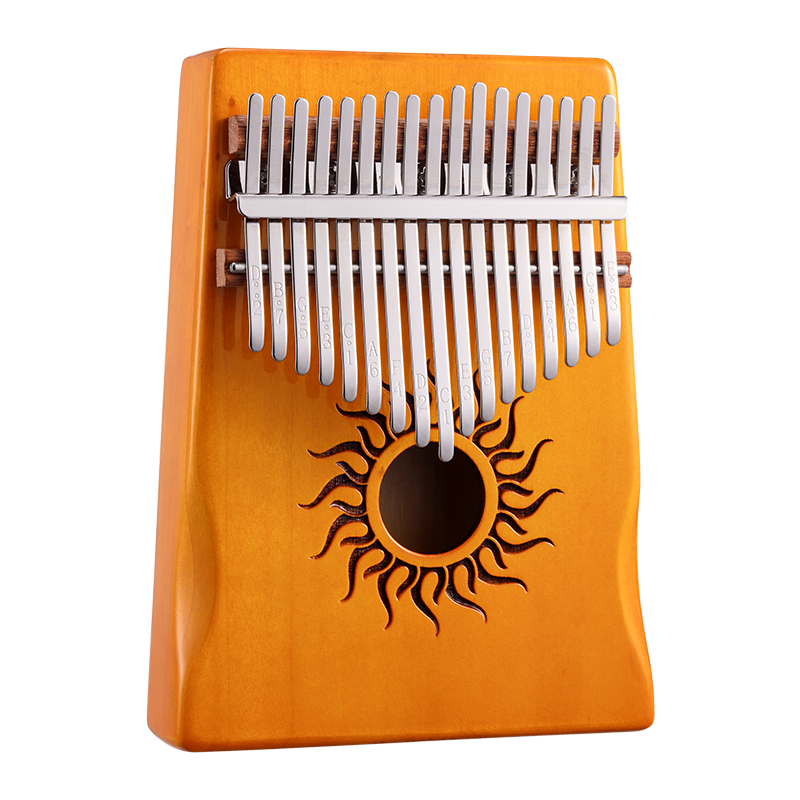 Huashu Kalimba Heilige Sonne - 17-Ton Pappel Gelb C-DUR (Dur)