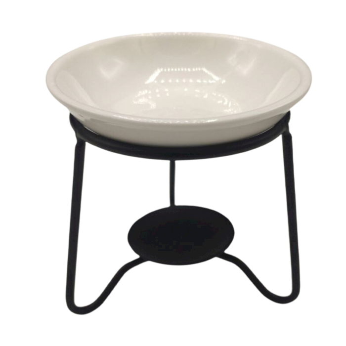 Keramische Aroma-Lampe mit klassischem Metallständer