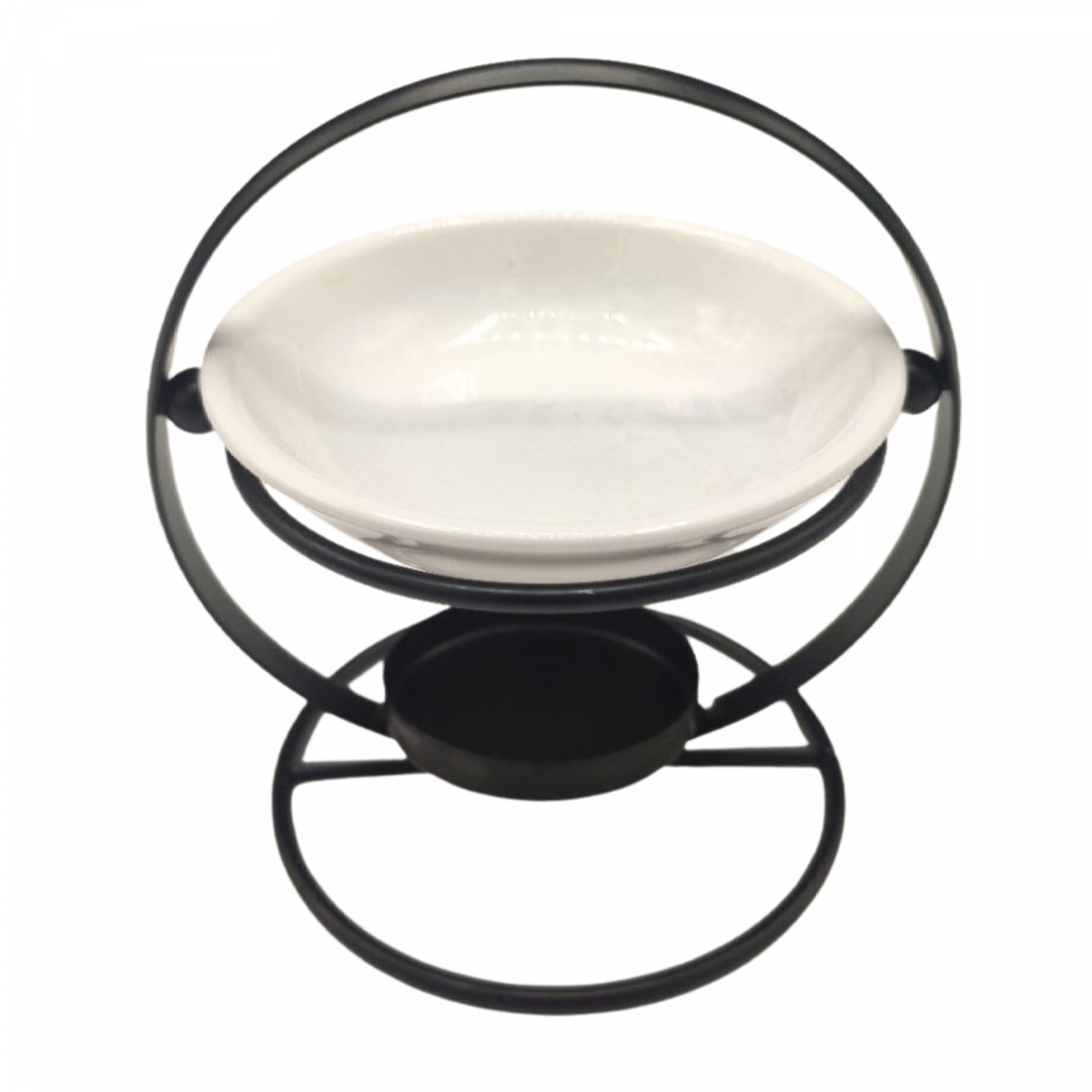 Keramische Aroma Lampe mit Metallring