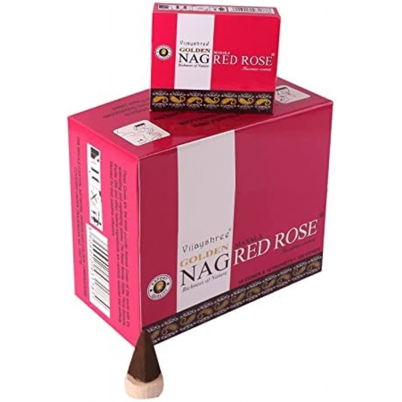 Masala Duftkegel GOLDEN NAG - Rote Rose