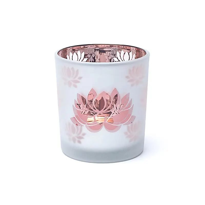 Matt/Metallic Kerzenhalter - Lotus (7,3x8cm)
