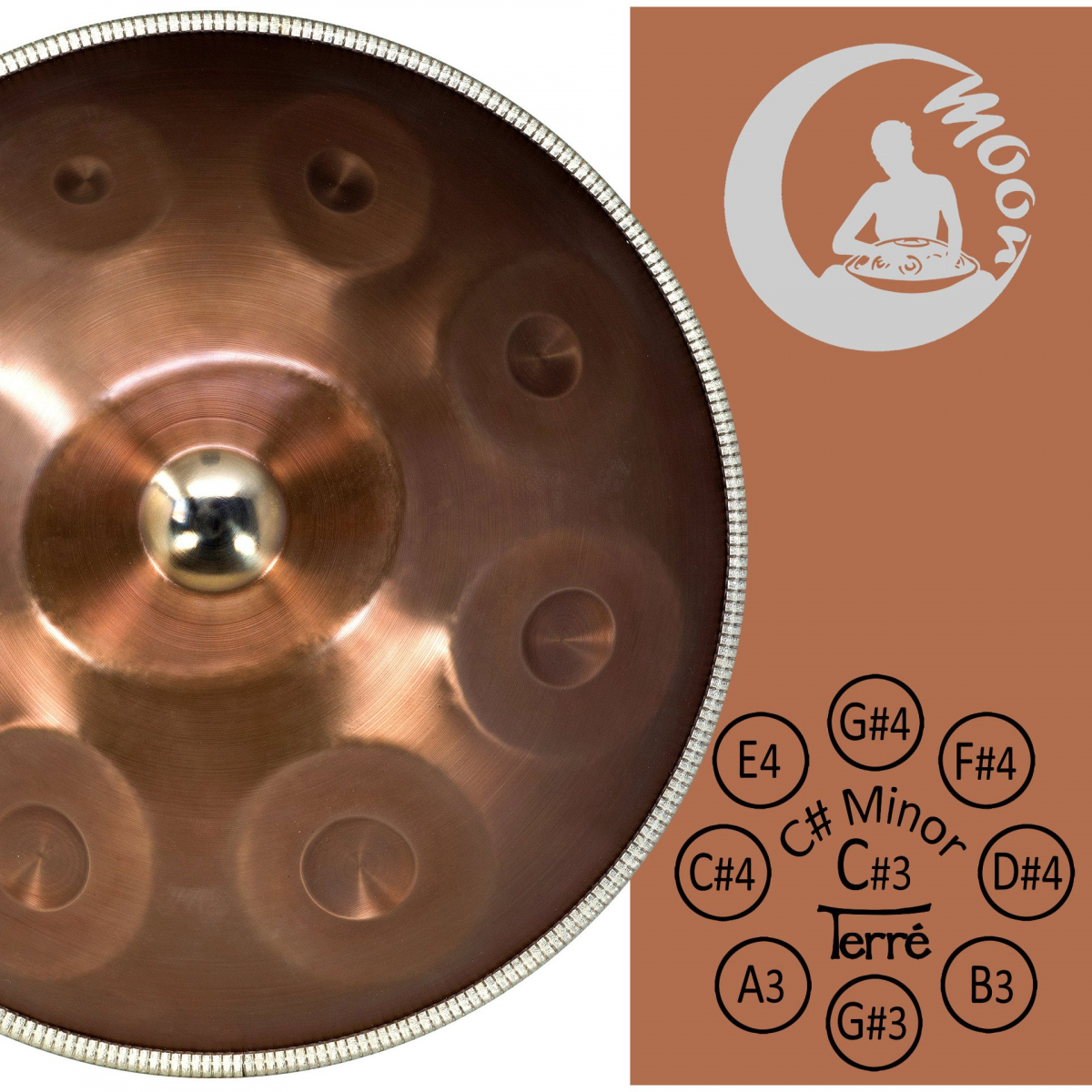 Moon II Handpan Cis-Moll Terré