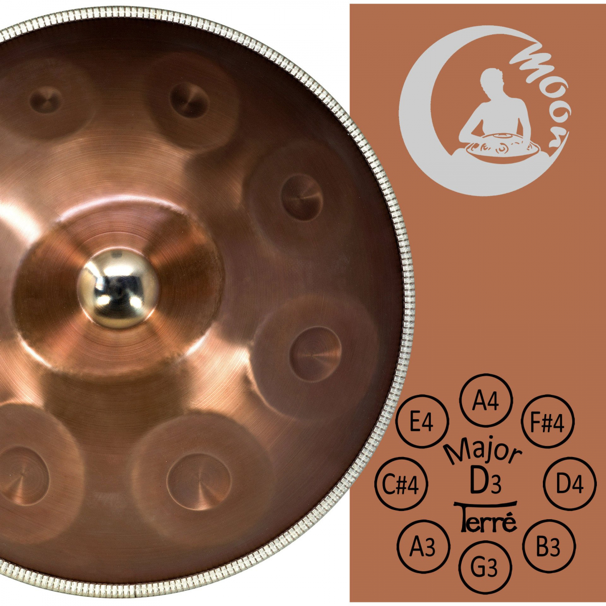 Moon II Handpan D-Dur (MAJOR) Terré