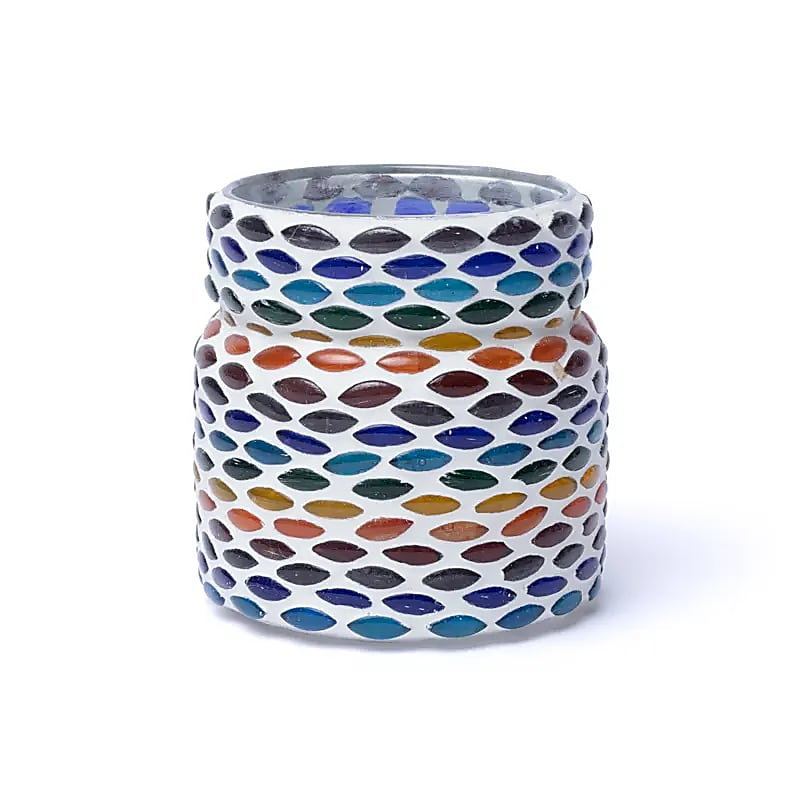 Mosaik-Kerzenhalter - Farben des Schachbretts, 8cm
