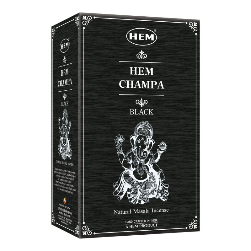 Natürliche Masala Räucherstäbchen HEM - Champa Schwarz