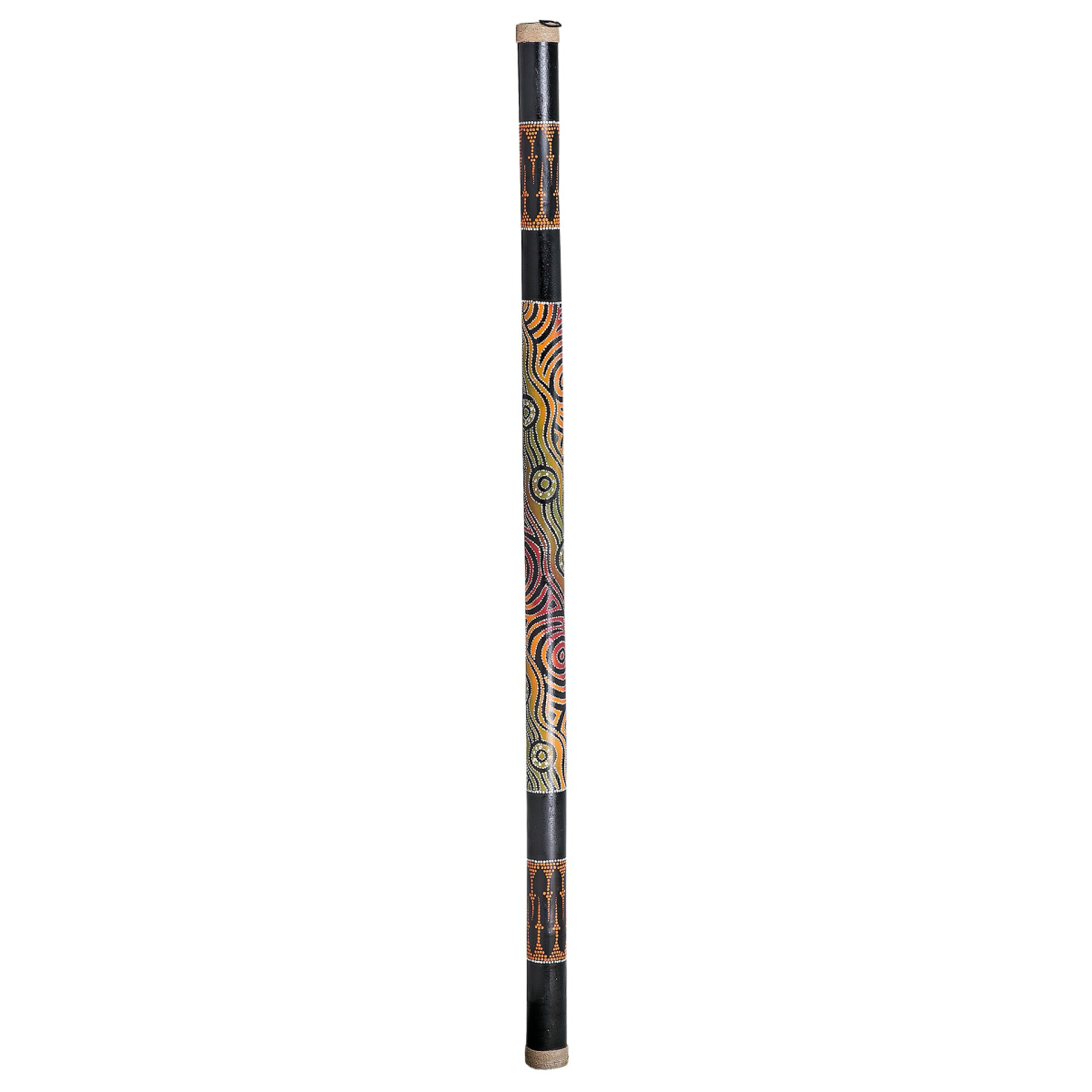 Regenstab Bambus 120 cm - Aborigines-Malereien