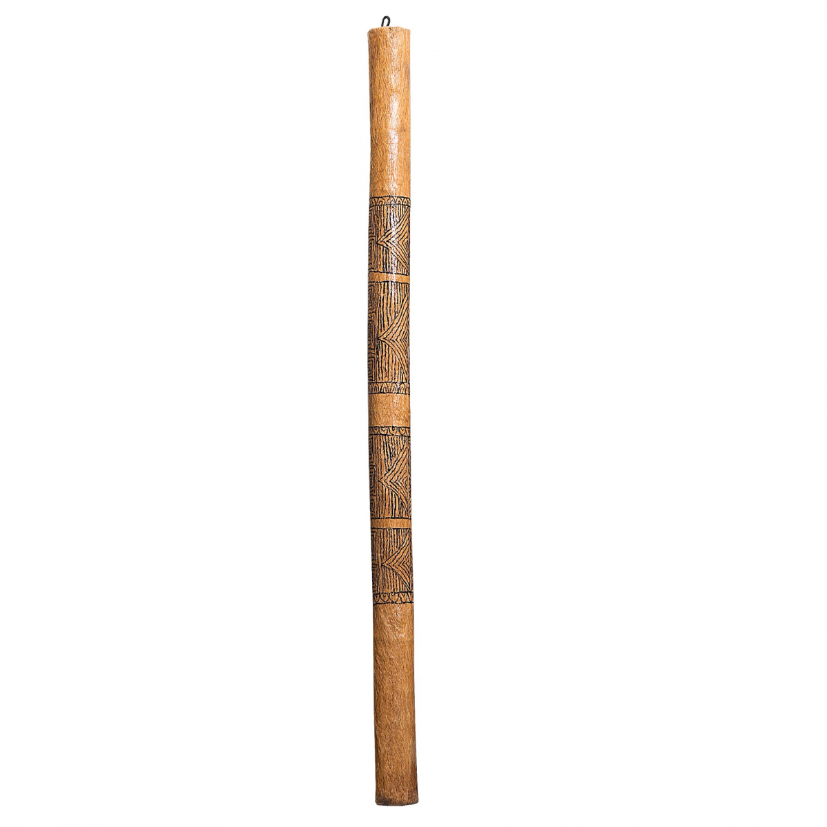 Regenstab Bambus + Rinde - Maori Malereien 100 cm