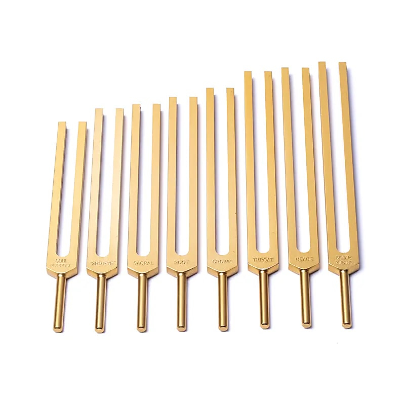 Set von 8 Chakra-Stimmern - golden, unbeschwert