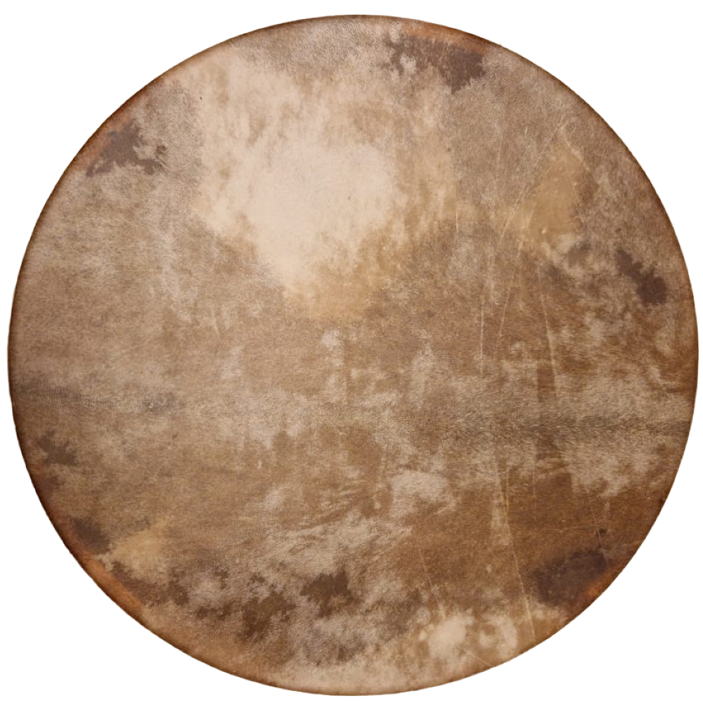 Stimmbares schamanisches Trommel 46 cm Esche – Hirschhaut – mit Energiestein – Petrovič Drums