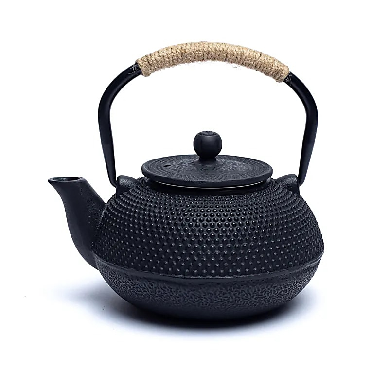 Tetsukyusu emaillierte Teekanne 0,6 l schwarz