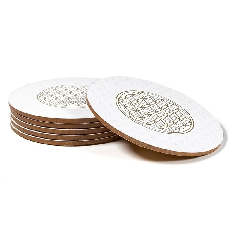 Untersetzer-Set - Blume des Lebens (6 Stück), 10 cm