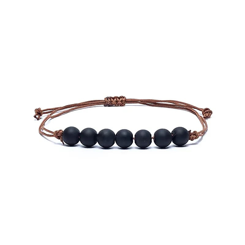 Verstellbares Armband aus Obsidian