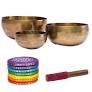 Singing Bowl Sets (Schlägel + Unterlage) - Handgehämmert