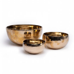 Tibetische Sundara Goldfarbene Singing Bowls - Handgehämmert